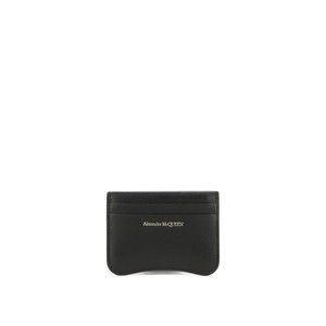 Alexander Mcqueen Black Leather Wallet With Design - NWT